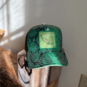 Goorin Bros Grasshopper Green Snakeskin Trucker Hat